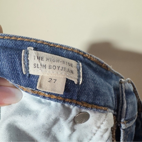 Madewell The High Rise Slim Boyjean Blue Women Size 27 - Picture 10 of 11
